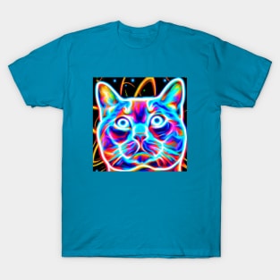 Cosmic Laser Synth Cat T-Shirt